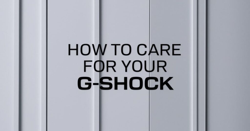 How to Care for Your G-Shock Watch