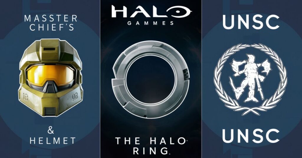 Halo Games, Master Chief's Helmet, The Halo Ring, UNSC Logo