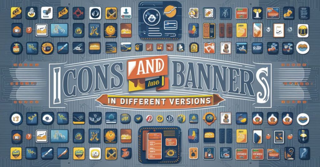 Icons and Banners in Different Versions