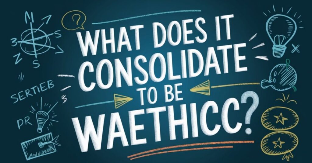 What does it consolidate to be Waethicc?