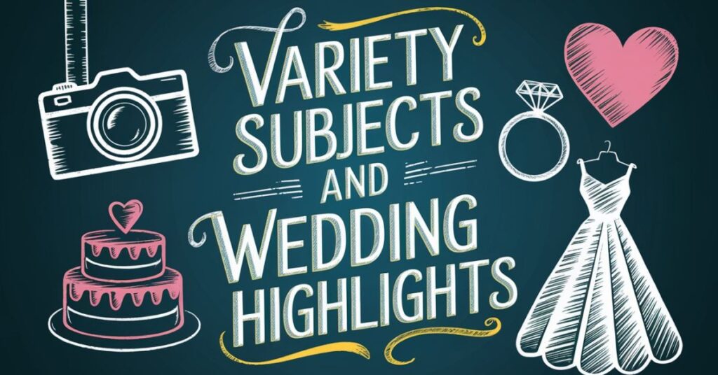 Variety Subjects and Wedding Highlights